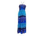 Long Blue Boho dress,Hippie Gypsy dress, Women's Festival clothing,Bohemian ruffle maxi dress