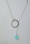 Loop Thru Chalcedony Lariat