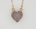 Drusy Heart Pendant