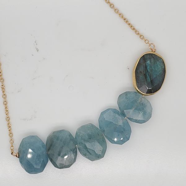 Aquamarine and Labradorite Necklace picture