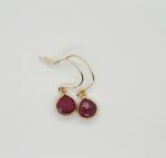 Petite Ruby Gold Earrings