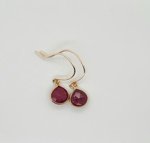 Petite Ruby Gold Earrings picture