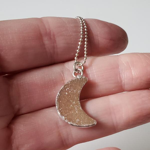 Drusy Geode Moon Pendant picture