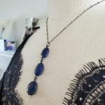 Three Lapis Drop Pendant