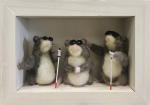 Mice in a setting, 3 blind Mice, Quarantine....