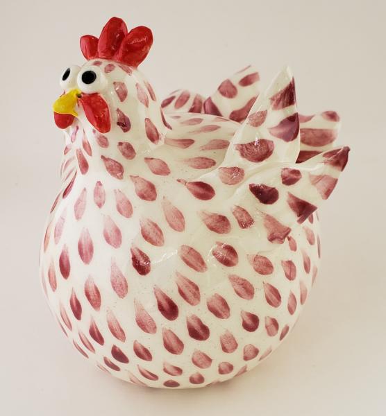 Maroon and White Chicken Medium picture