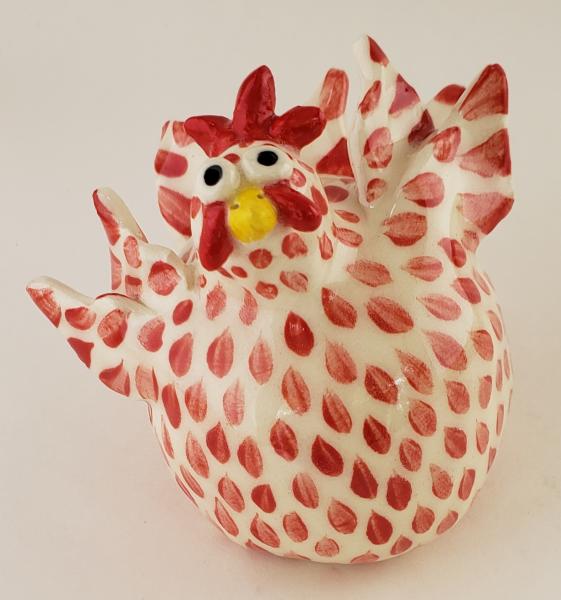 Red and White Chicken Shaker #1 picture