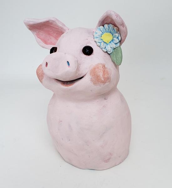 Petunia the Pig Wearing a Daisy Headband picture