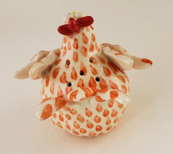 Orange and White Chicken Shaker picture