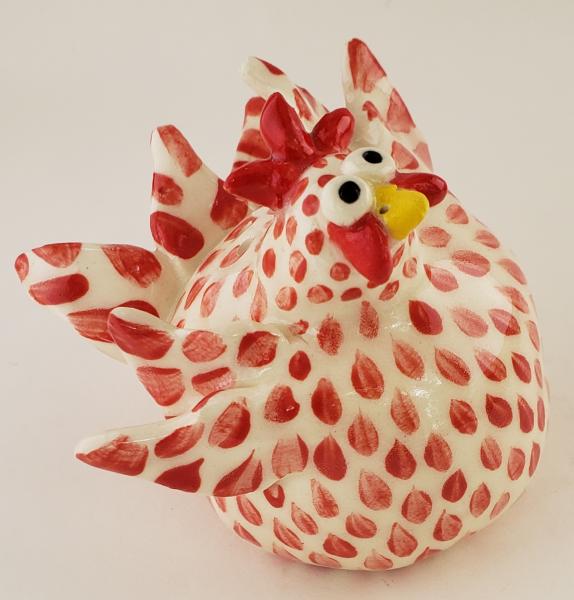 Red and White Chicken Shaker #1 picture