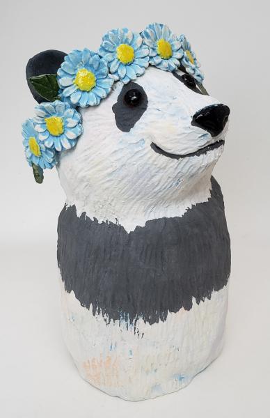 Patsy the Panda Bear Wearing a Daisy Headband picture