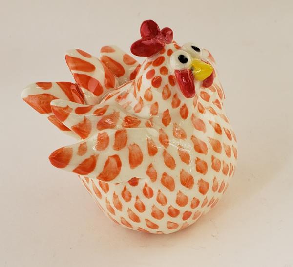 Orange and White Chicken Shaker picture