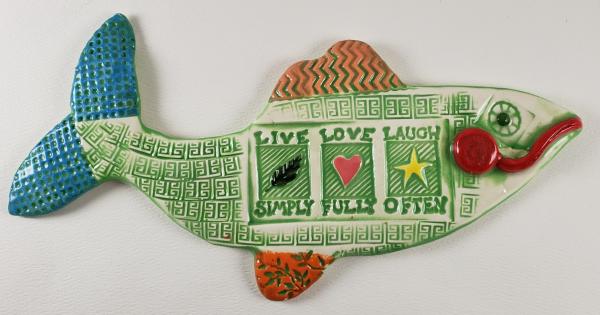 Live Love Laugh Ceramic Fish picture