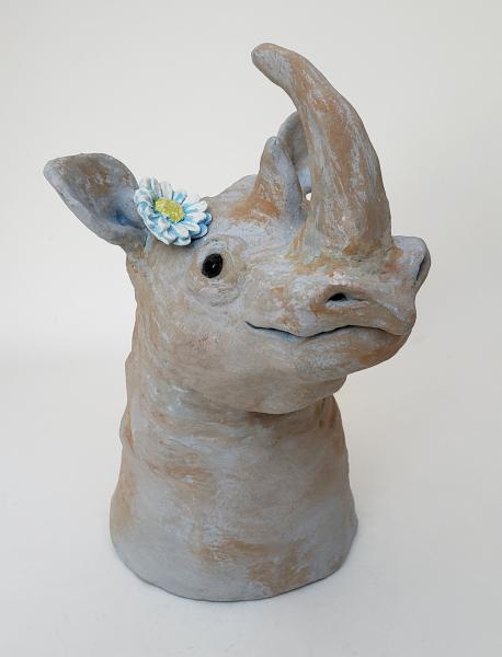 Rhiannon the Rhino Wearing a Daisy Headband picture