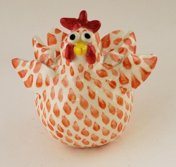 Orange and White Chicken Shaker