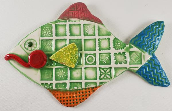 Green Squared Ceramic Fish