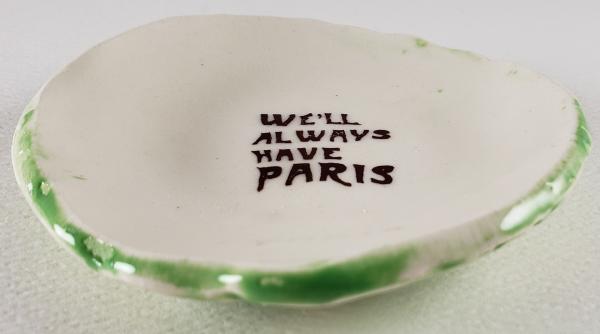 Tiny plate with "We'll Always Have Paris" picture