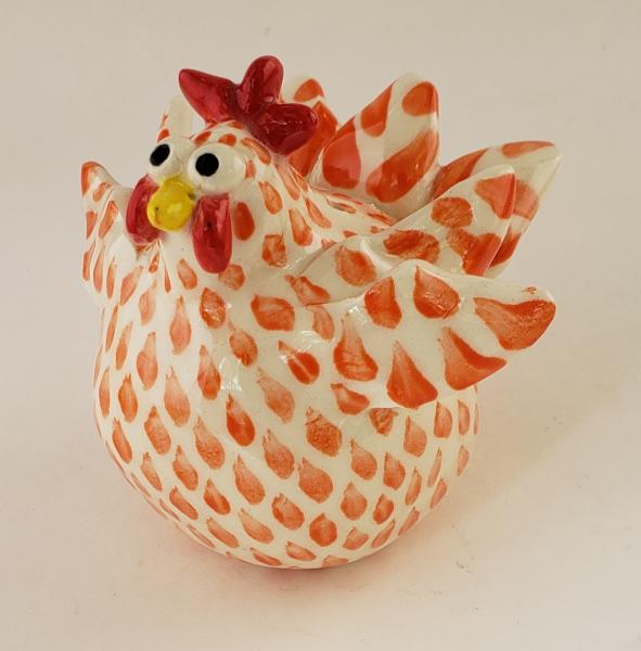 Orange and White Chicken Shaker picture