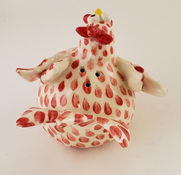 Red and White Chicken Shaker #1 picture