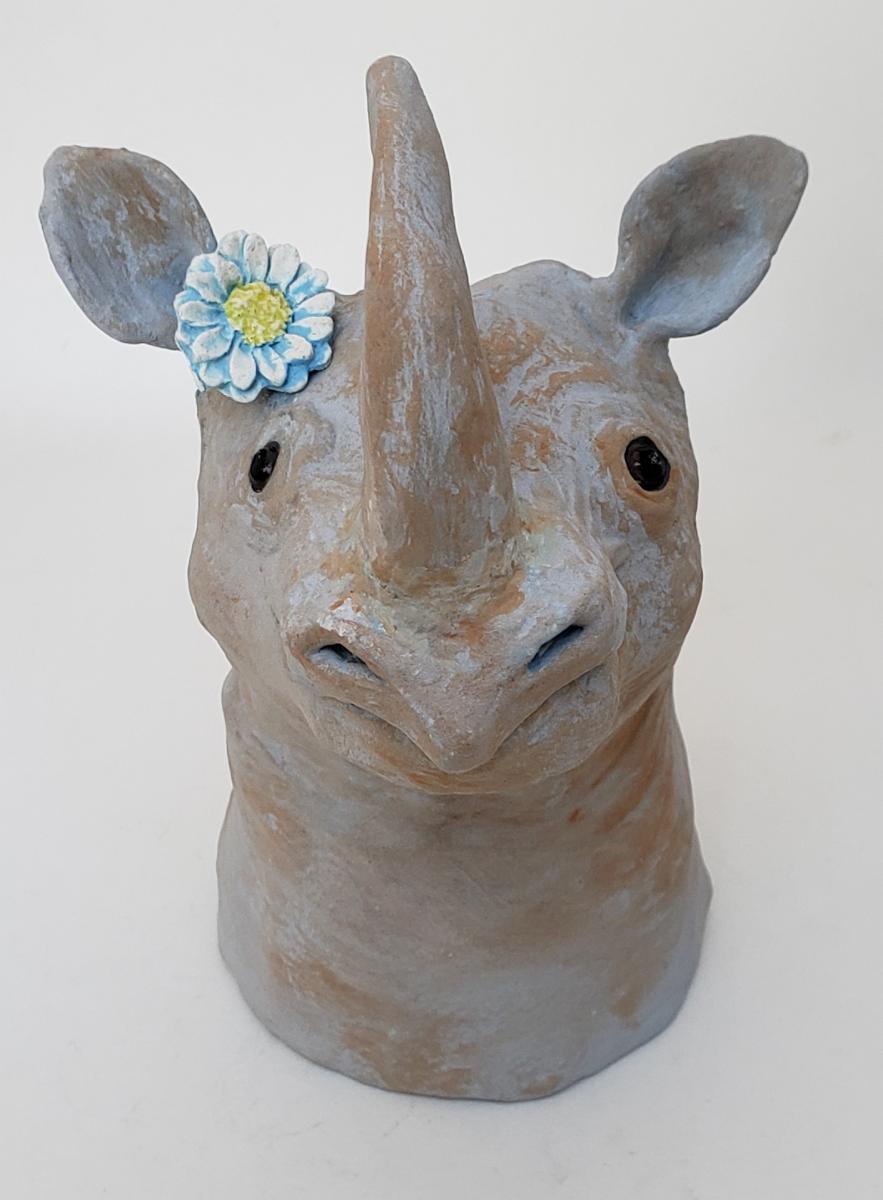 Rhiannon the Rhino Wearing a Daisy Headband picture