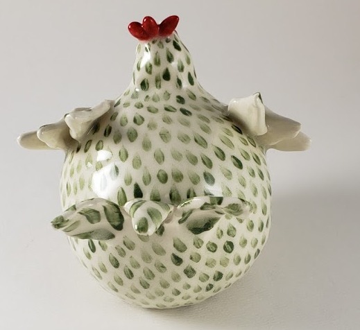 Green and White Chicken Large picture