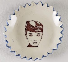 Tiny plate with Audrey Hepburn picture