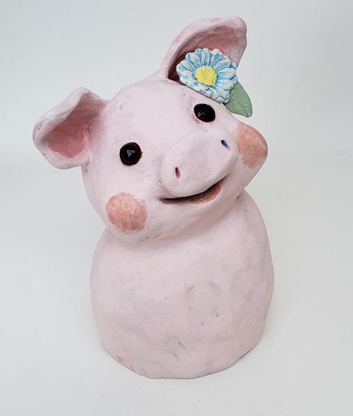 Petunia the Pig Wearing a Daisy Headband picture