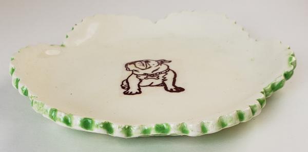 Tiny Plate with a Bulldog picture