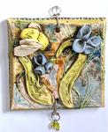 Miniature Art Whimsical Bee Square Medallion