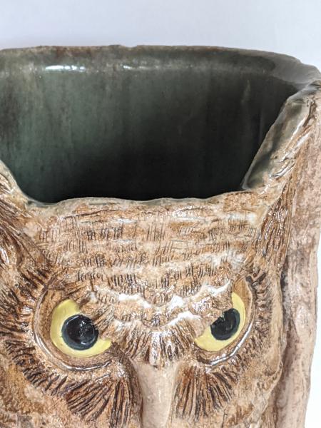 Owl in Tree Trunk Vase picture