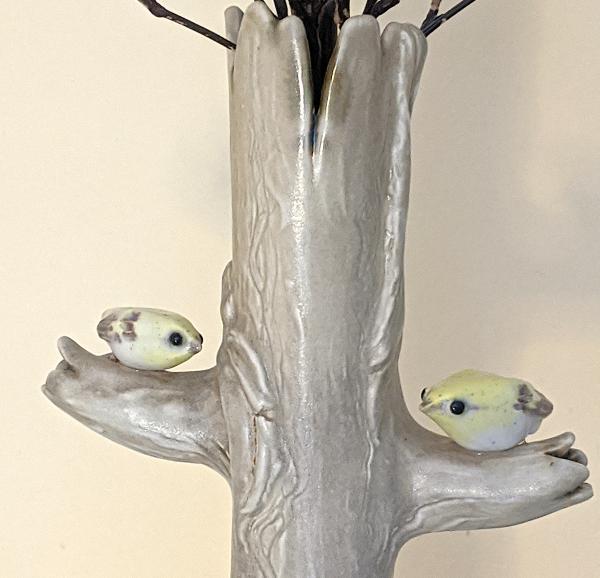 Goldfinch Bird Tree Vase picture