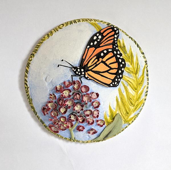 Round Monarch Butterfly Wall Art