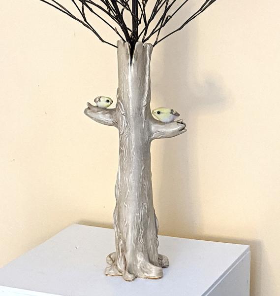 Goldfinch Bird Tree Vase