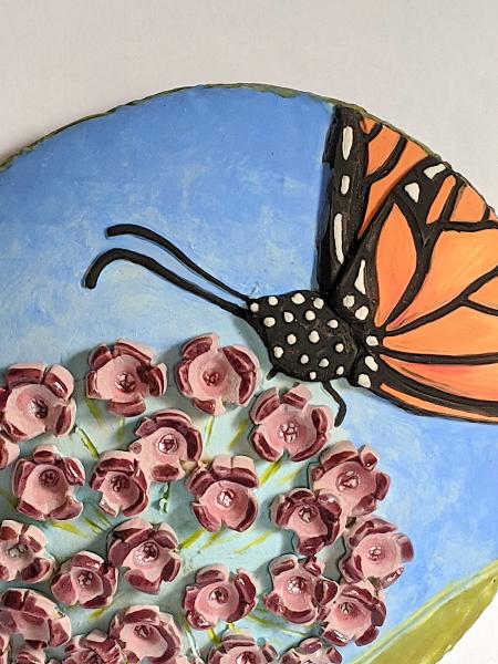Round Monarch Butterfly Wall Art picture