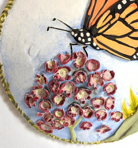 Round Monarch Butterfly Wall Art picture