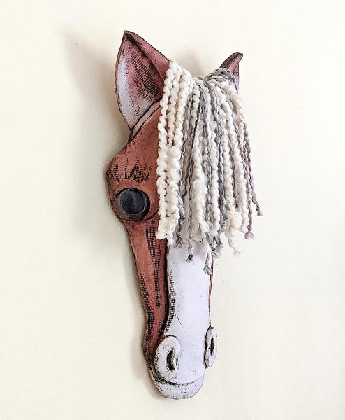 Clay Horse Wall Decor Mixed Media picture