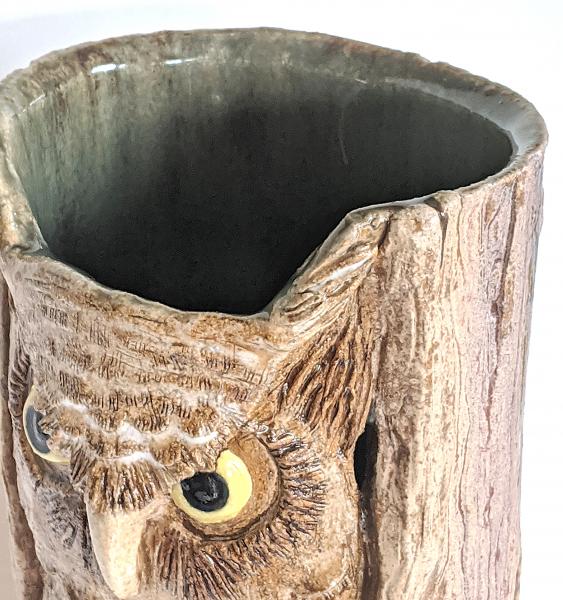 Owl in Tree Trunk Vase picture
