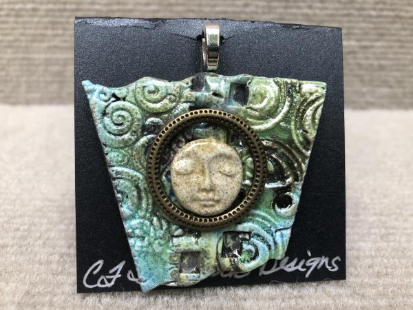 Face pendant w/ 18” cable wire included picture