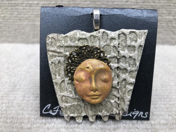 Face pendant w/ 18” cable wire included picture