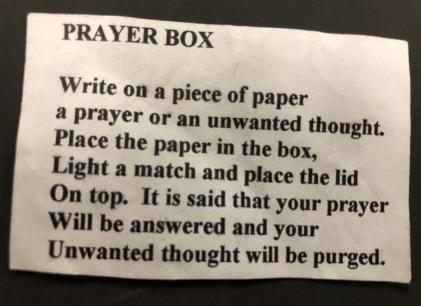 Prayer boxes picture