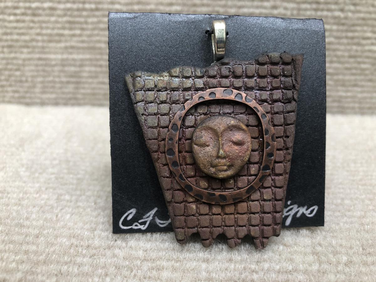 Face pendant w/ 18” cable wire included picture