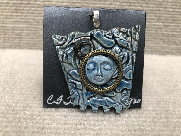 Face pendant w/ 18” cable wire included picture