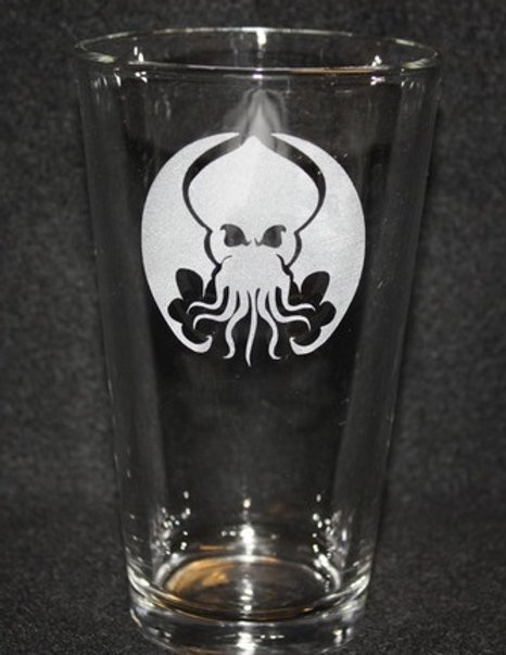 Cthulhu Lovecraft Hellboy Pint Glass