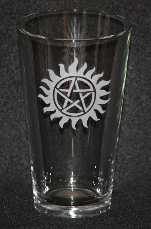Supernatural Anti-Possession Symbol Pint Glass