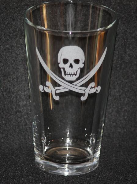 Pirate Jolly Roger Pint Glass