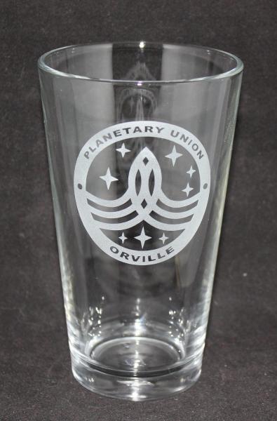 Orville Planetary Union Logo Pint Glass