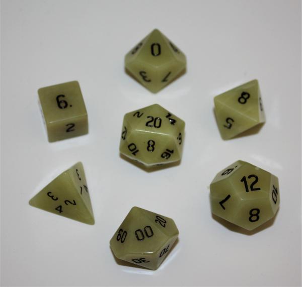16 mm Yellow Jade Gemstone Dice Set