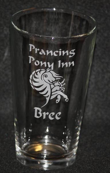 Prancing Pony Inn LOTR Pint Glass