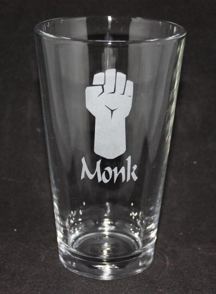 D&D Dungeons & Dragons Monk Pint Glass