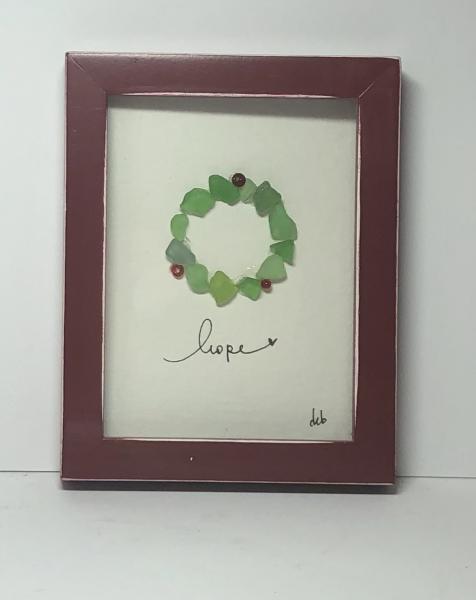 Christmas - sea glass wreath picture